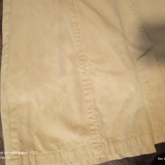 Anthropologie Tulle Peter Pan Collar Cotton Midi Utility Dress Tan Size L - Picture 10 of 10